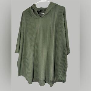 Lane Bryant khaki green hooded top